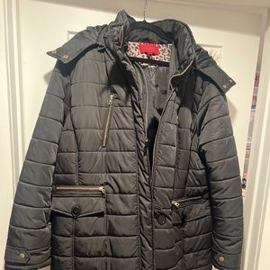 Plus Size Black Excelled Collection Winter Coat